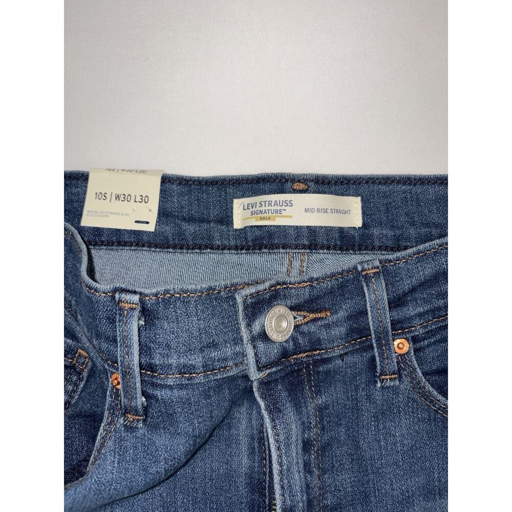 Levi Strauss Signature Gold Women’s 10S W30 L30 Mid Rise Straight Stretch Jeans - Picture 3 of 7